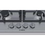 Bosch | PGH6B5B90 | Hob | Gas | Number of burners/cooking zones 4 | Rotary knobs | Stainless steel - 6